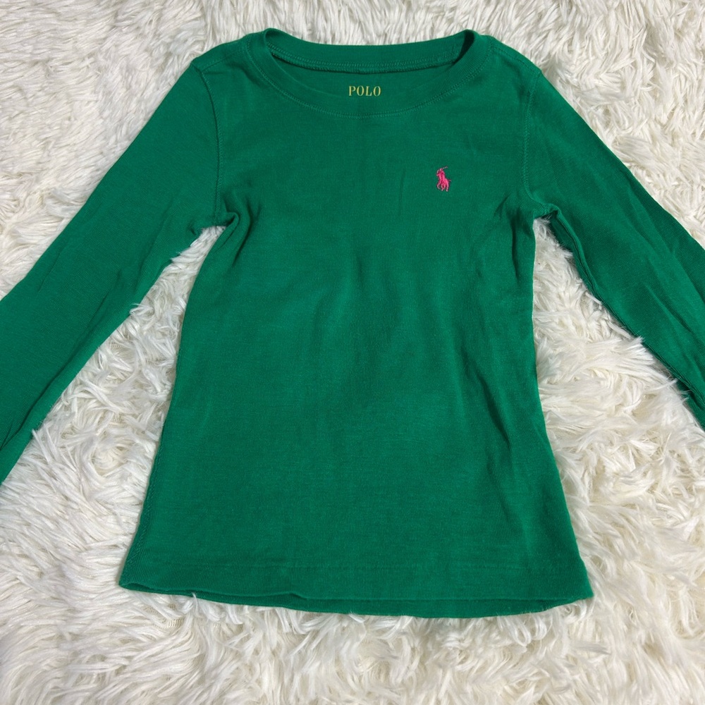 Polo by Ralph Lauren Kids Teal Long Sleeve Tee